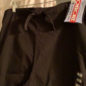 NWT Cherokee draw string scrubs, black.